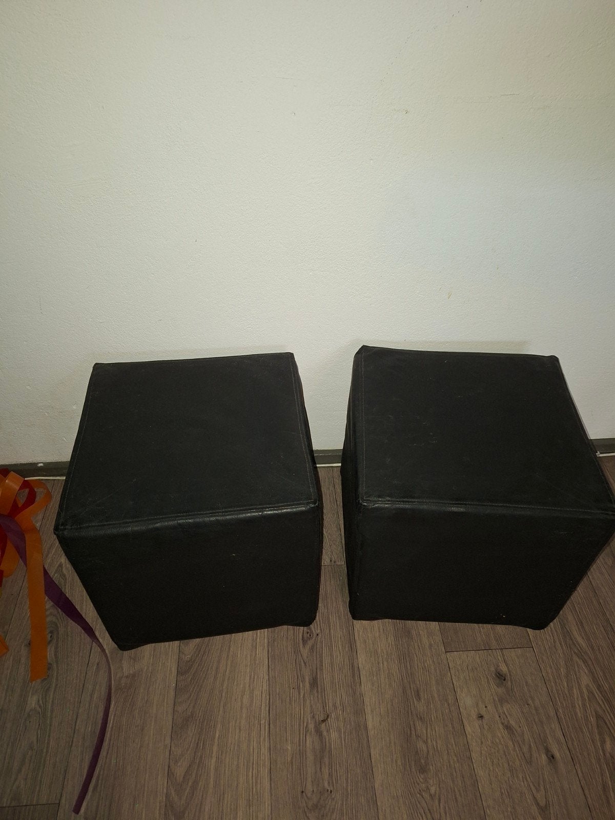 poef 2x, Ophalen, Rond, Minder dan 50 cm, Minder dan 50 cm
