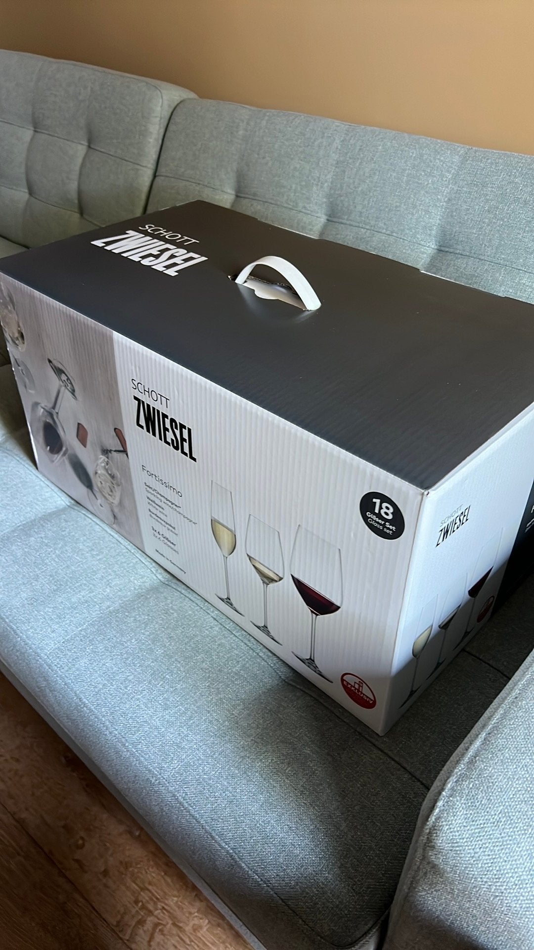 18 nieuwe wijnglazen,  Schott Zwiesel, nieuw, Ophalen, Nieuw, Overige typen