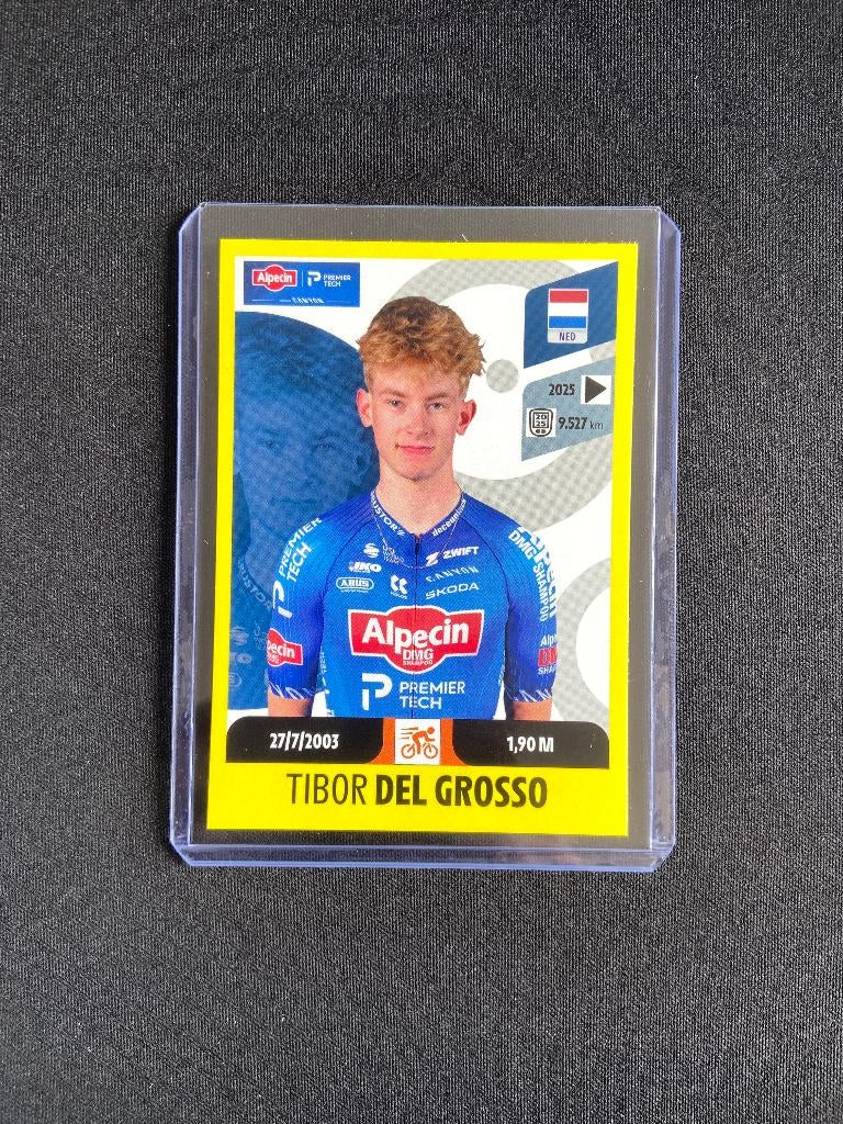 Tibor Del Grosso Panini Tour de France 2026 Rookie Sticker, Verzenden, Zo goed als nieuw, Overige sporten, Poster, Plaatje of Sticker
