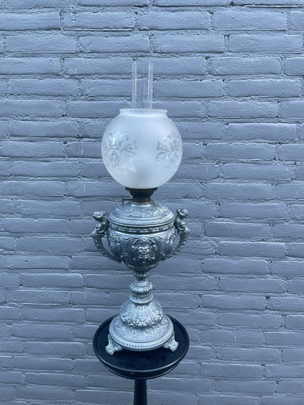 Antieke Neo-Barok Petroleumlamp / Olielamp (Ditmar Wien), Antiek en Kunst, Ophalen