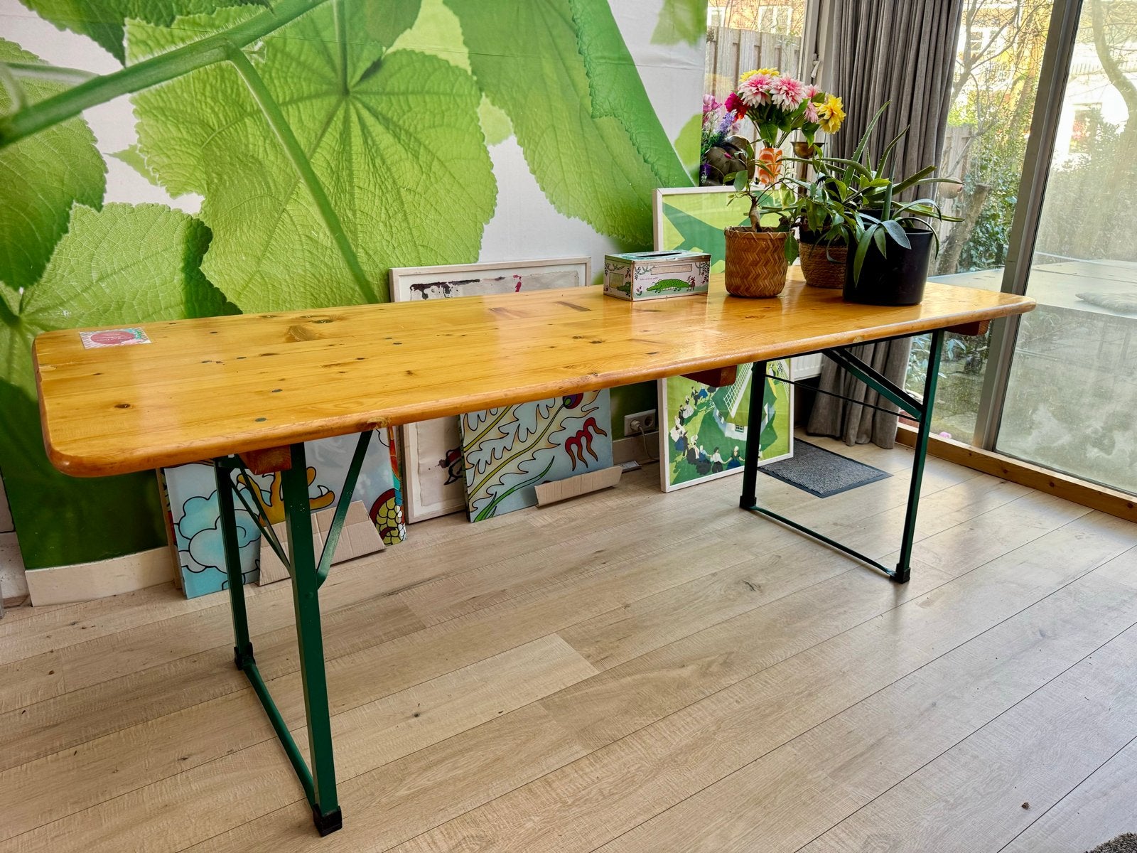 Biertafel - altijd binnen gestaan, goed merk IZGS, Ophalen, 200 cm of meer, 50 tot 100 cm, Zo goed als nieuw