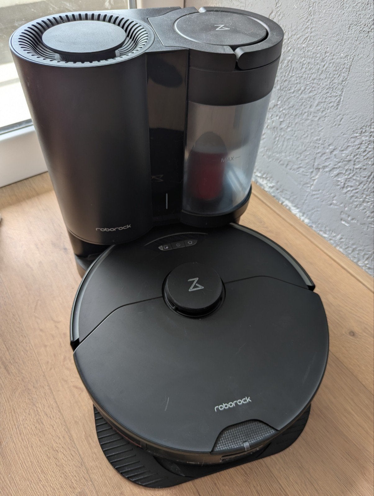 Roborock S7 MaxV Plus Robotstofzuiger met doos & extra's, Witgoed en Apparatuur, Stofzuigers, Ophalen, Gebruikt, Bedienbaar via app