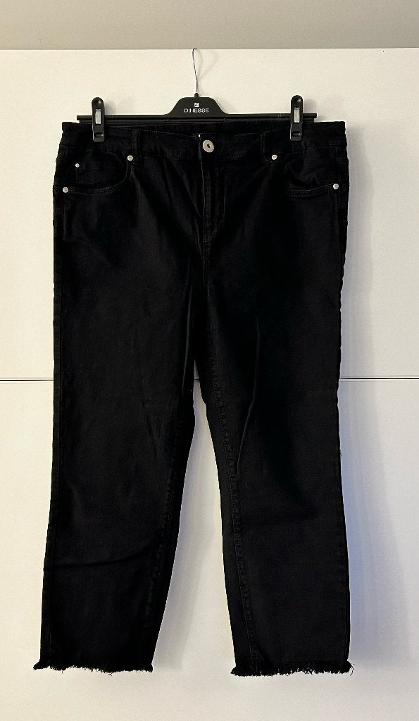 MS Mode zwarte broek, Zwart, Maat 46/48 (XL) of groter, Ophalen of Verzenden, Zo goed als nieuw