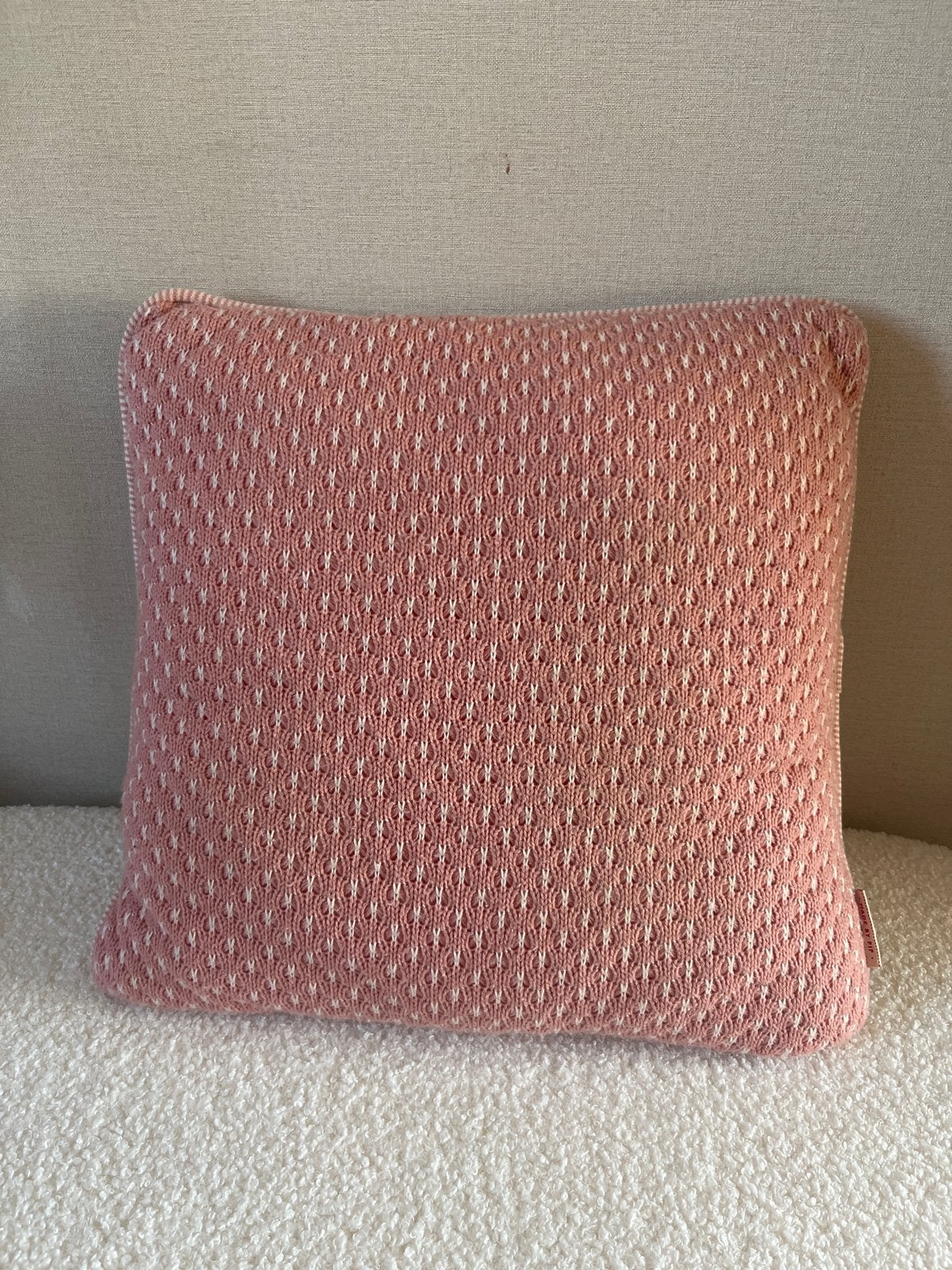 Pip Studio Sierkussen Roze Gebreid, Pip Studio, Vierkant, Ophalen of Verzenden, Zo goed als nieuw