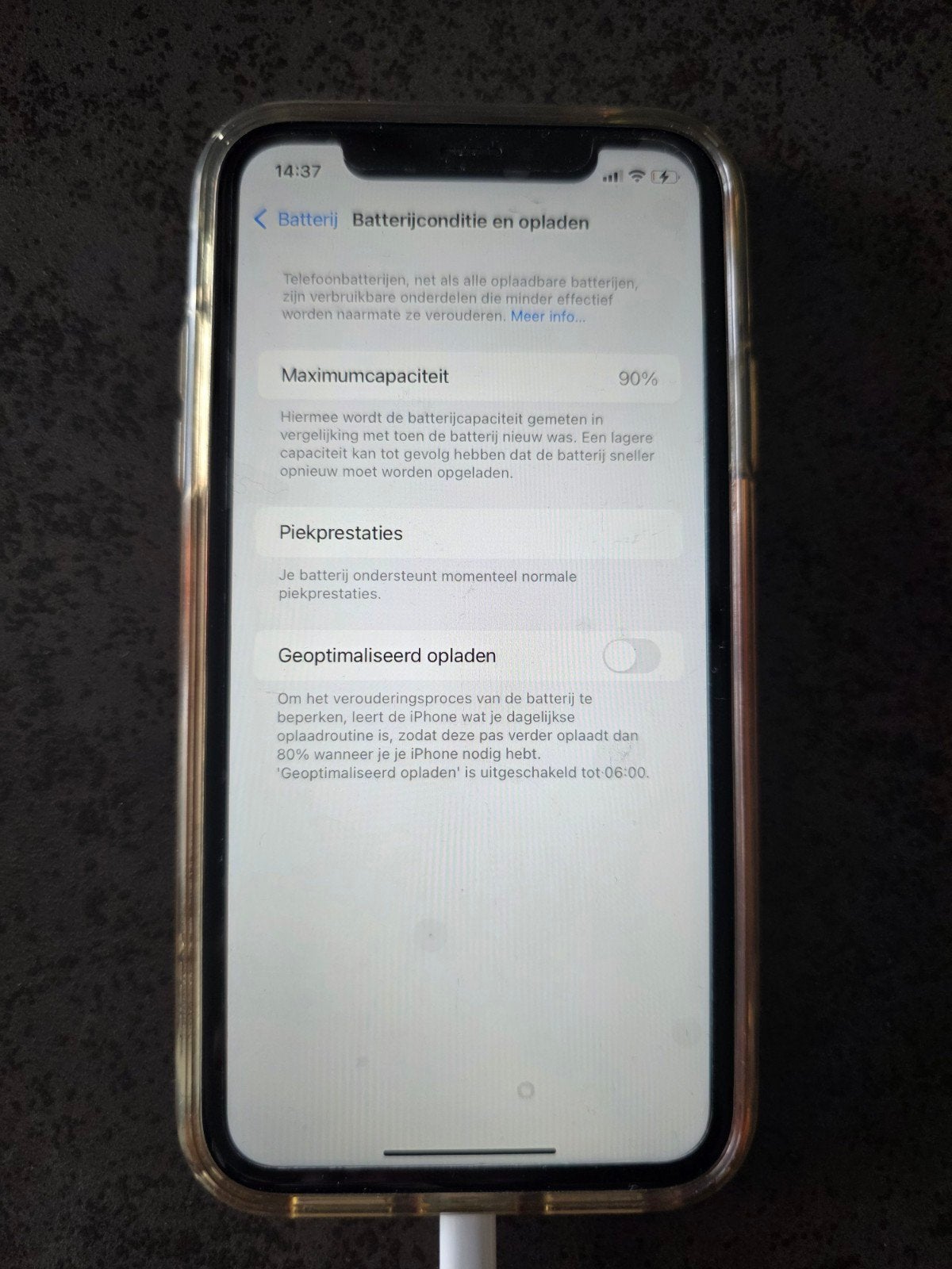 iphone XR nieuwstaat batterij 90% screenprotector+case, Ophalen of Verzenden, IPhone XR