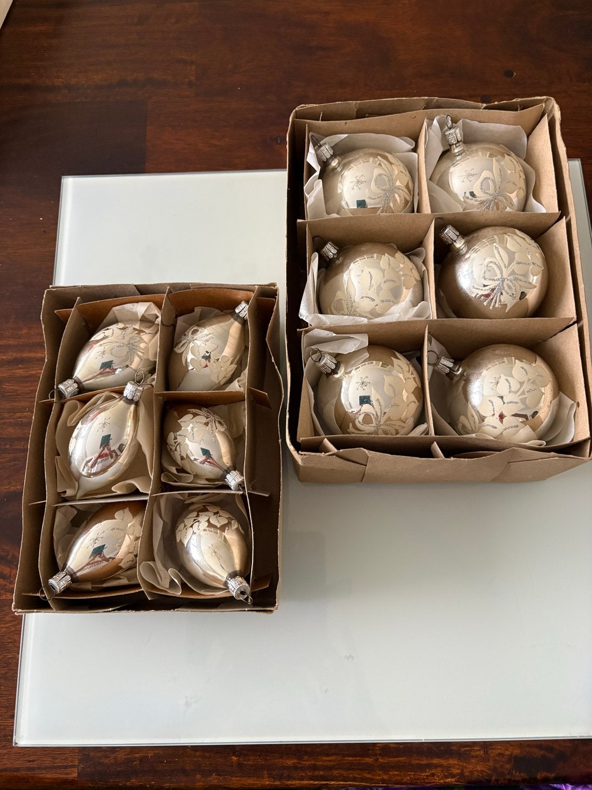 Vintage  antiek mooie oude kerst ballen mondgeblazen, Ophalen of Verzenden, Zo goed als nieuw
