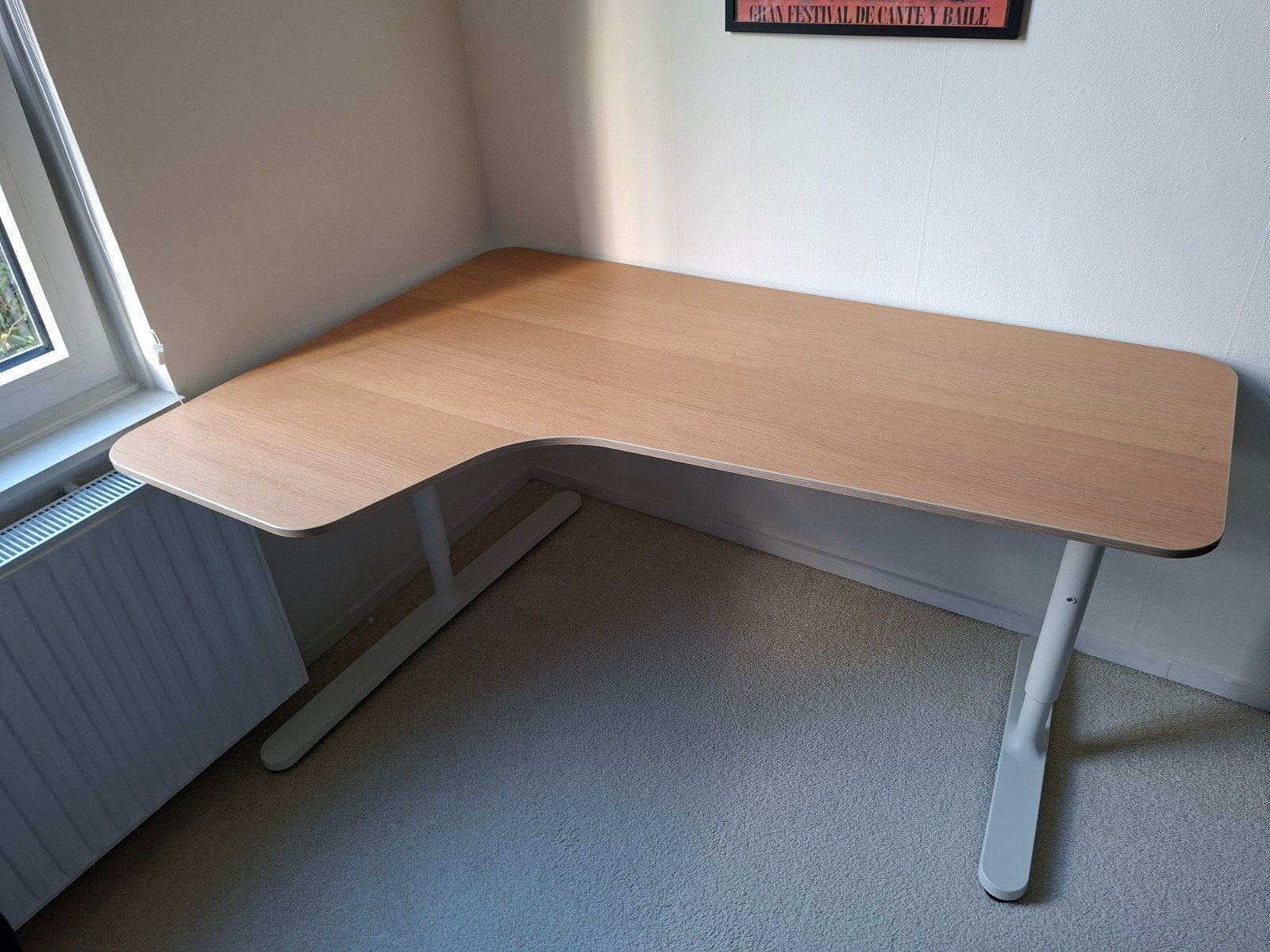 IKEA BEKANT Corner Desk 160  110 cm – Excellent Condition, Huis en Inrichting, Ophalen, 160 cm, In hoogte verstelbaar, Spaanplaat of MDF