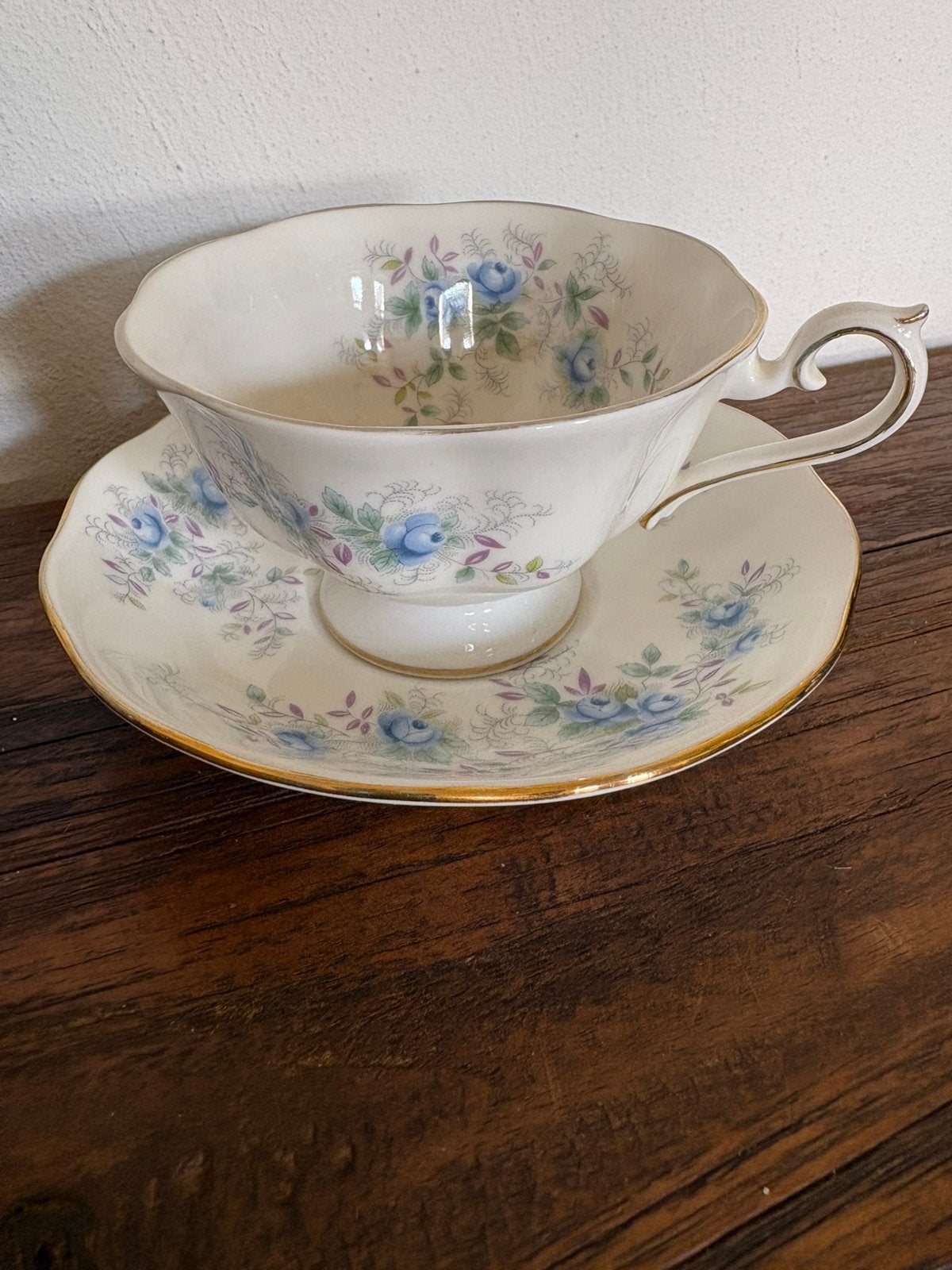 Prachtige Royal Albert Kop en Schotel - Blue Blossom, Ophalen