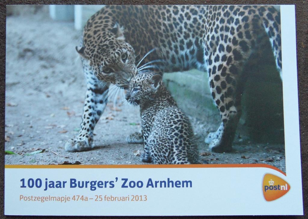 Postzegelmapje 474a – 100 jaar Burger’s Zoo Arnhem., Ophalen of Verzenden, Postfris