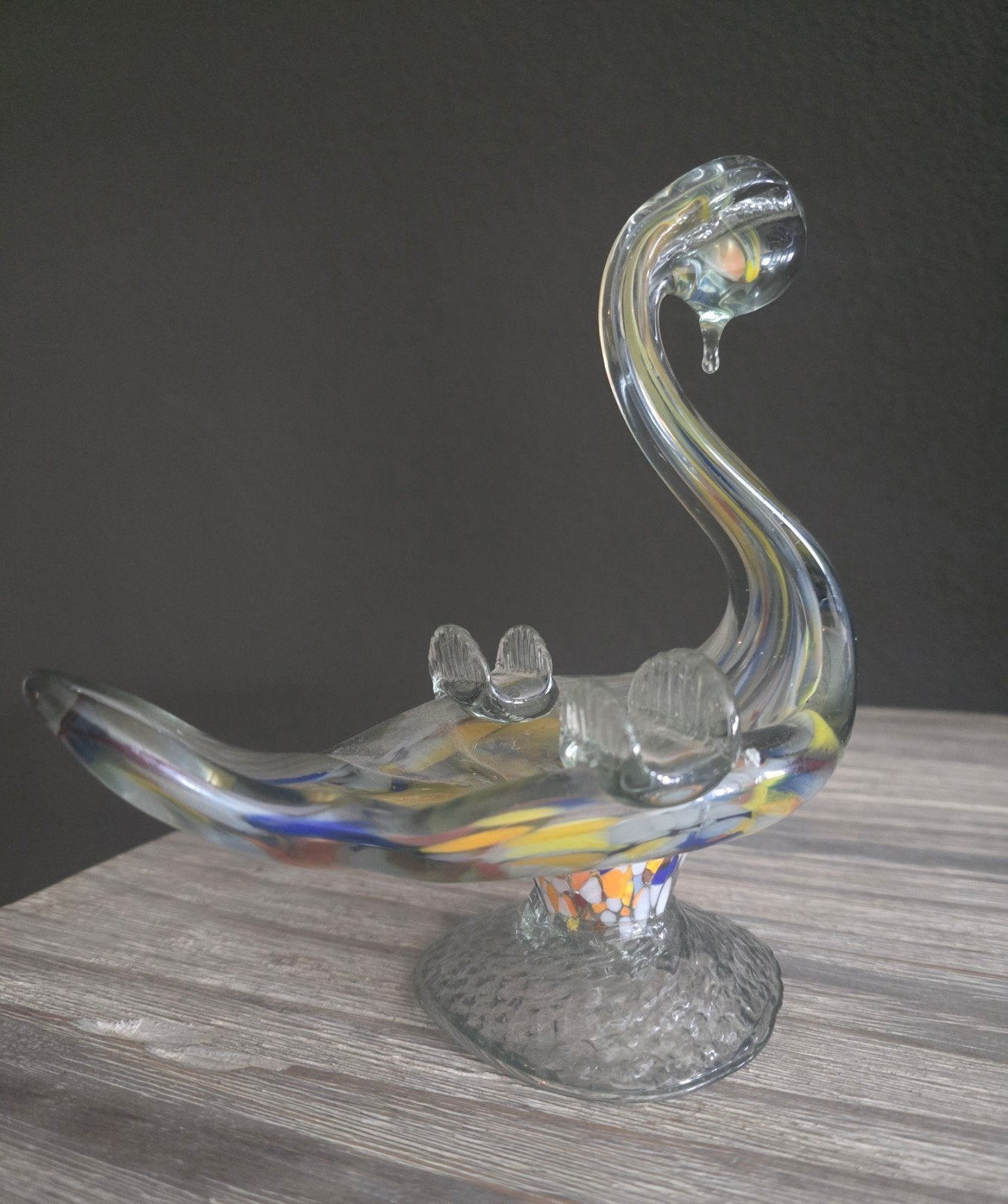 Murano stijl glazen zwaan - decoratief object, Ophalen of Verzenden