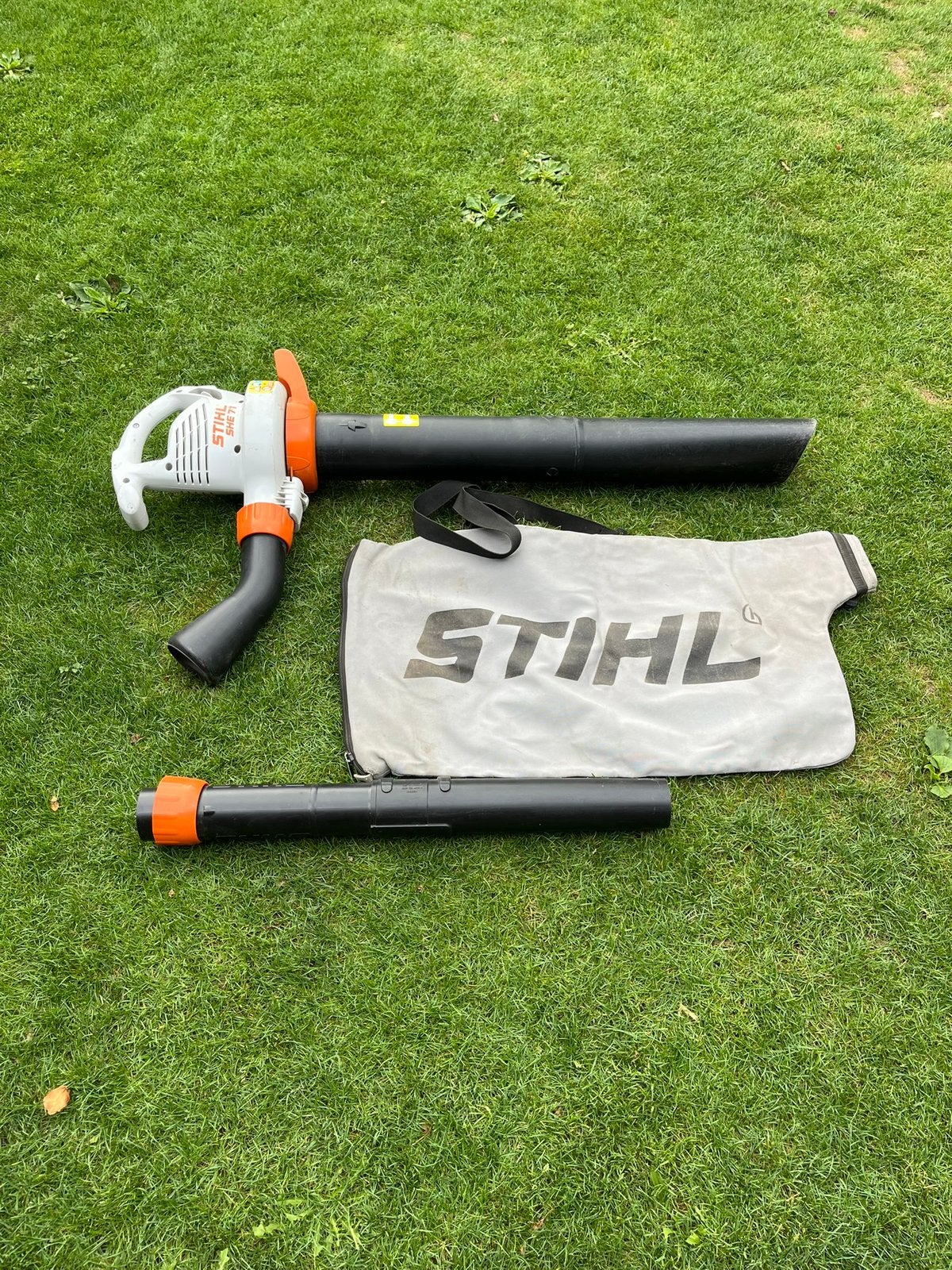 Stihl She 71 bladzuiger of blazer in zeer goede staat, Gebruikt, Met opvangzak, Handgedragen, Ophalen of Verzenden