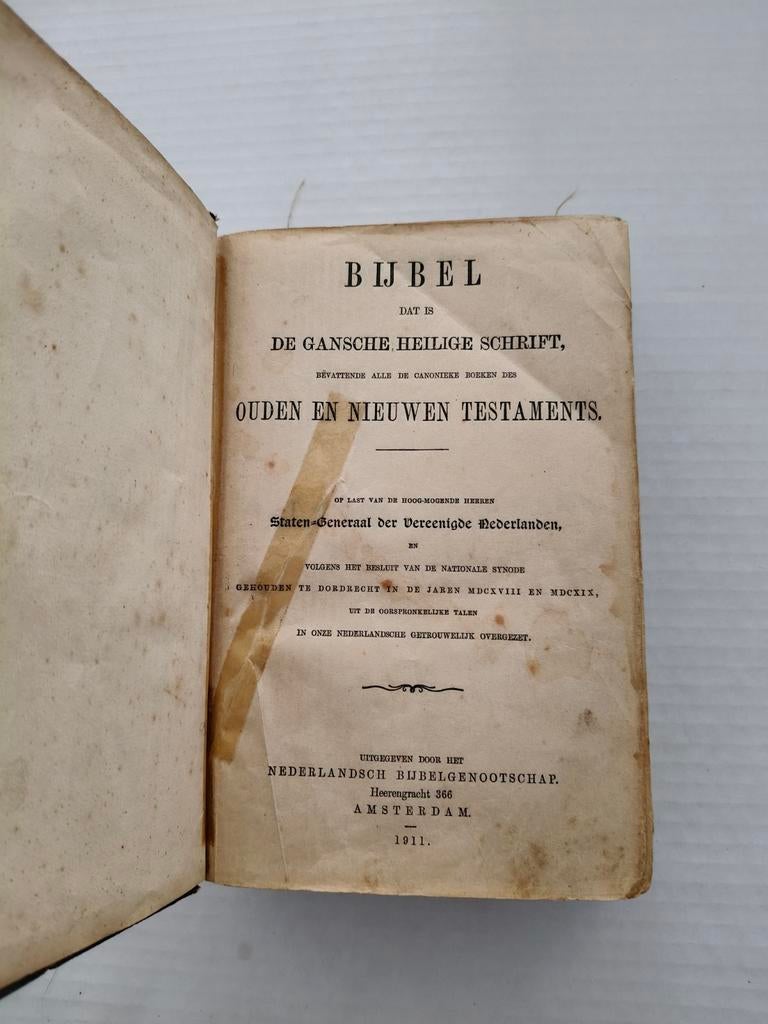 Bijbel: Het Oude en Nieuwe Testament (1911), Ophalen of Verzenden, Onbekend