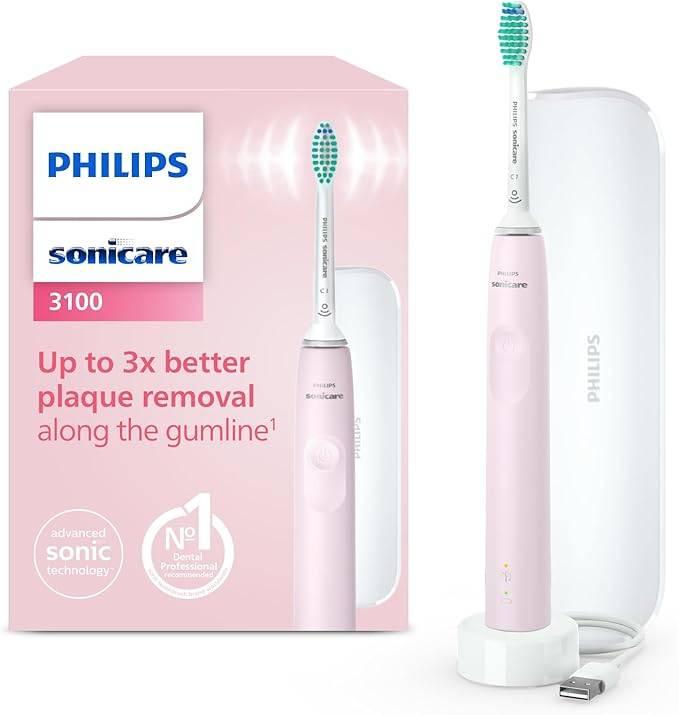 Philips Sonicare 3100 roze special edition compleet in doos, Info@philips.com, Ophalen of Verzenden, Zo goed als nieuw, Tandenborstel