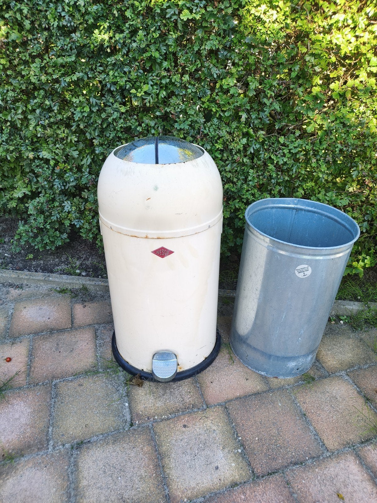 Wesco vuilnisbak - Vintage design met 38L inhoud, Ophalen, Gebruikt