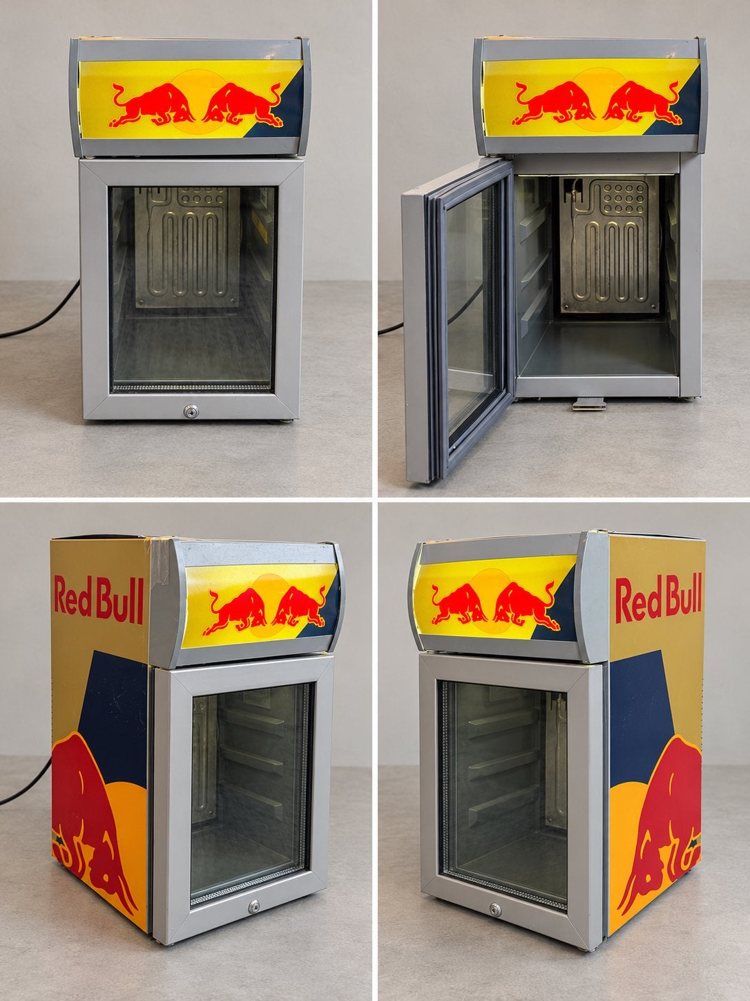 Red Bull minikoelkast met glazen deur. Voor liefhebbers, Ophalen