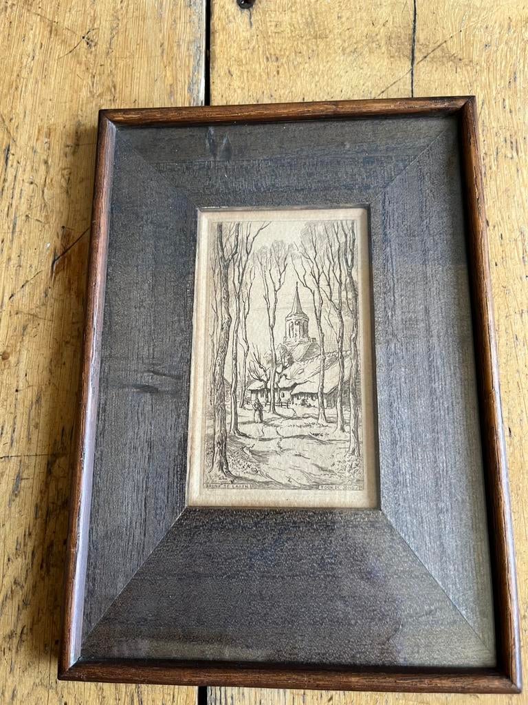 Toon de Jong ets, Antiek en Kunst, Kunst | Etsen en Gravures, Stadsgezicht, Ophalen of Verzenden, Met passe-partout, 1950 - 1999