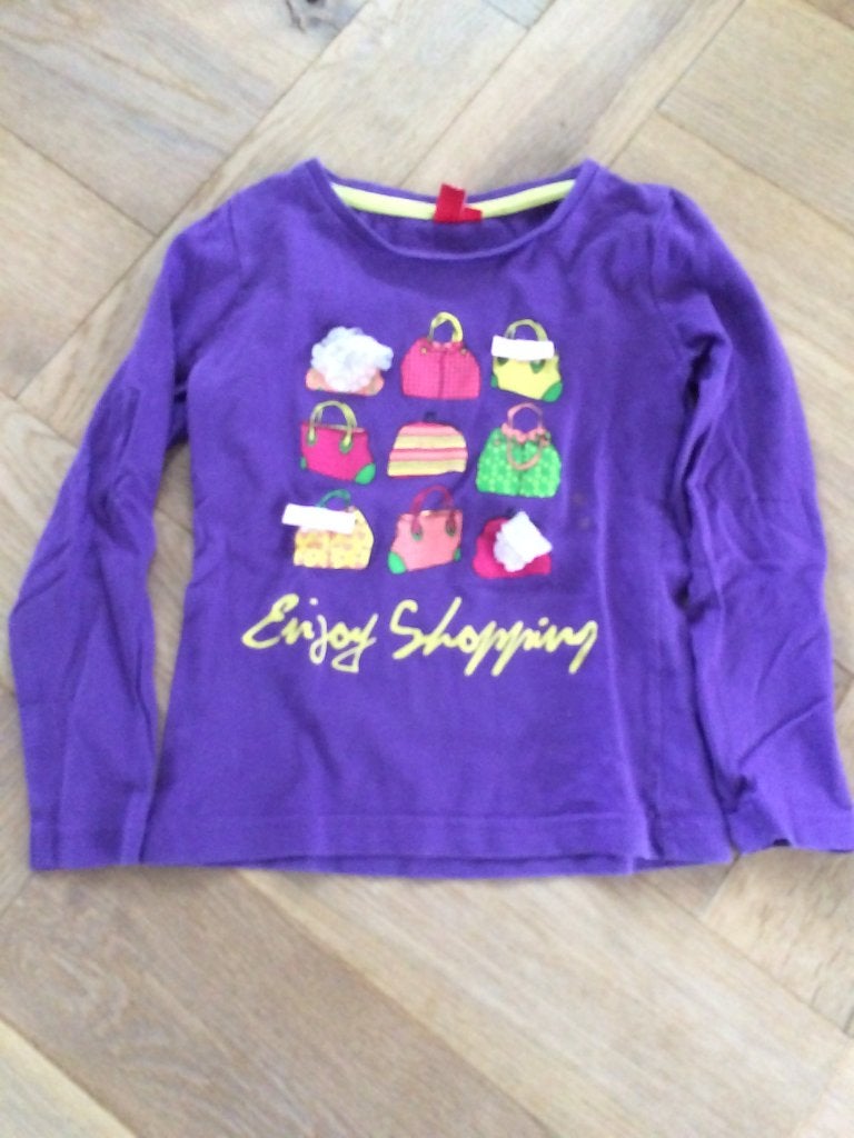 Leuke paarse longsleeve met tasjes maat 104/110, Ophalen of Verzenden, Gebruikt, Meisje, Shirt of Longsleeve