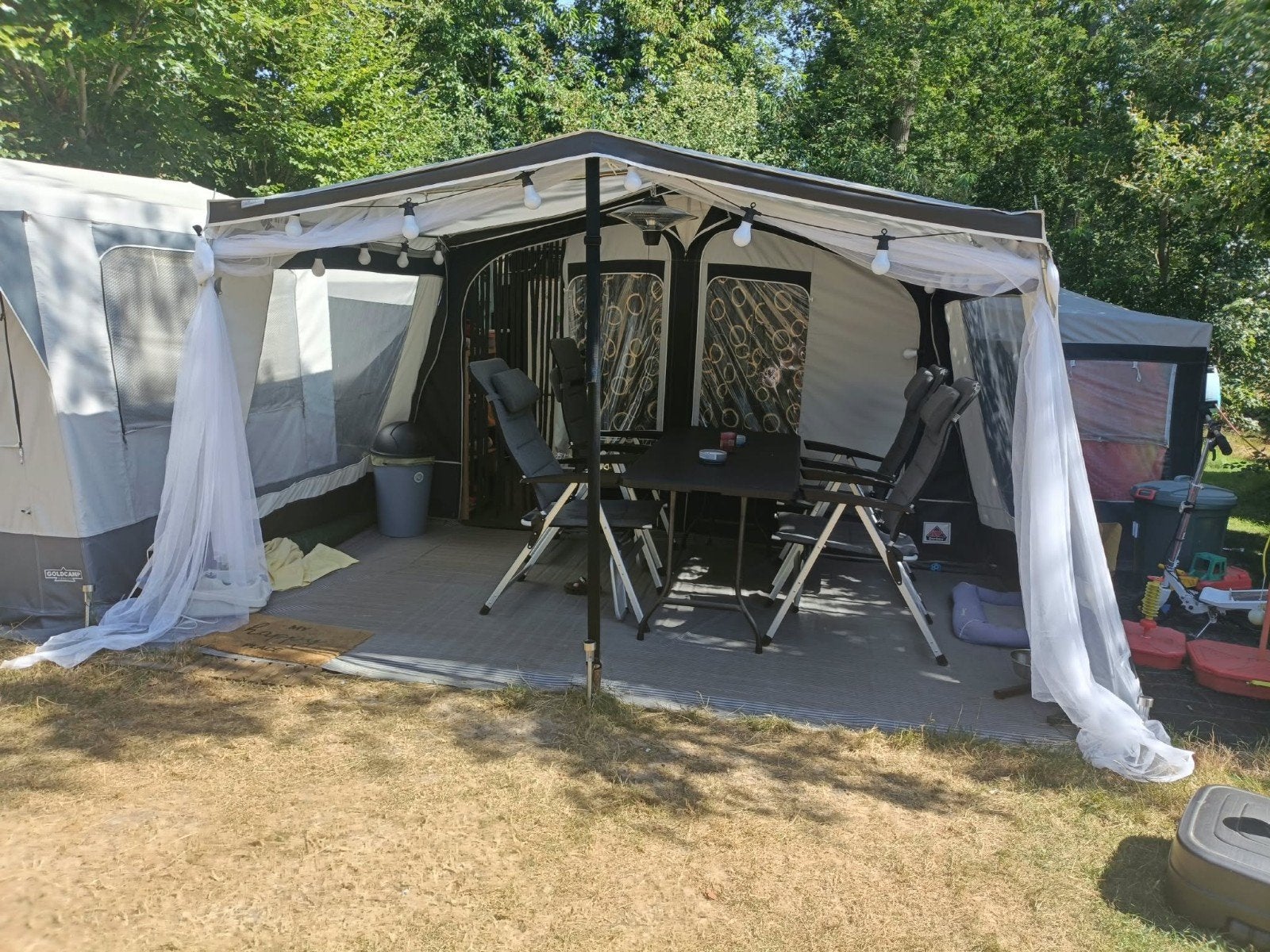 Hobby deluxe 1989, Caravans en Kamperen, Ophalen, Gebruikt, Ten Cate All Season 240g/m2, Dorema