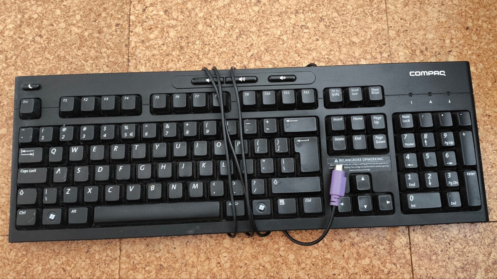 Compaq bedraad toetsenbord - Qwerty, Ophalen, Gebruikt, Multimediatoetsen, Compaq
