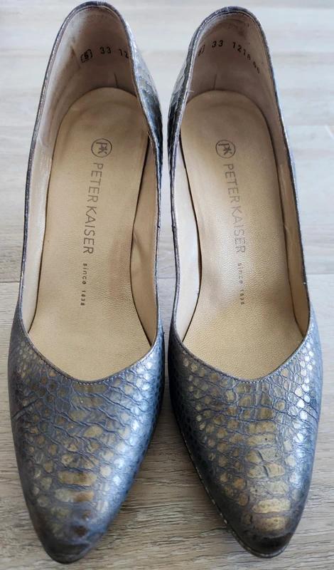 Hakken schoenen, kleur grijs goud, peter kaiser, maat 5 (38), Peter Kaiser, Pumps, Ophalen of Verzenden, Grijs