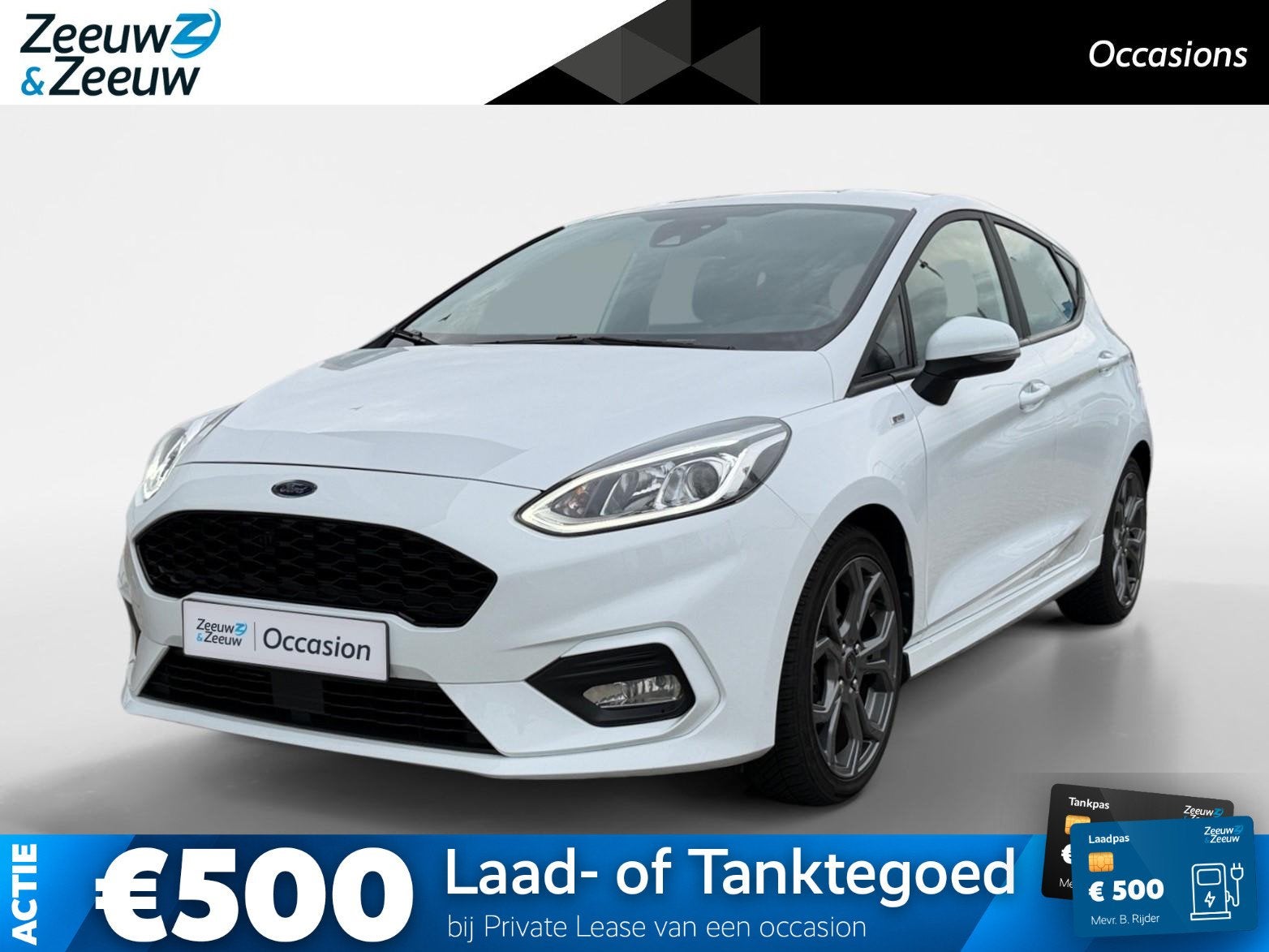 Ford Fiesta 95PK EcoBoost ST-Line | Keyless | Lichtmetalen V, 12 maanden, Stof, Gebruikt, Euro 6