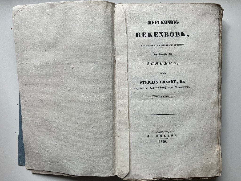 Meetkundig Rekenboek(1829), Ophalen of Verzenden, Stephan Brandt Hz.