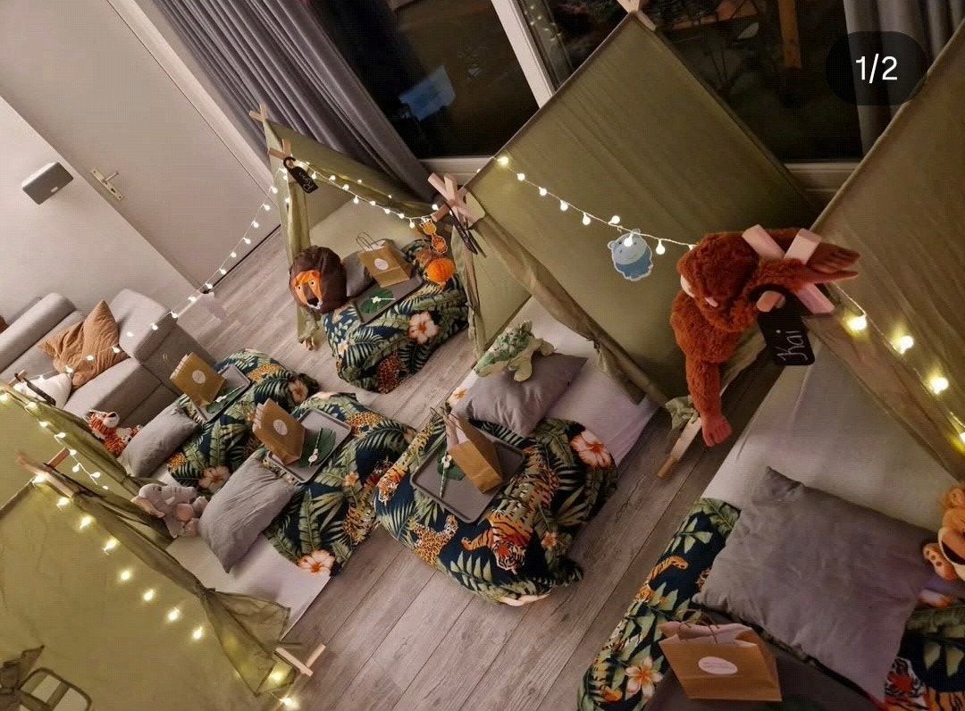 Spullen voor slaapfeestjes te koop, Ophalen