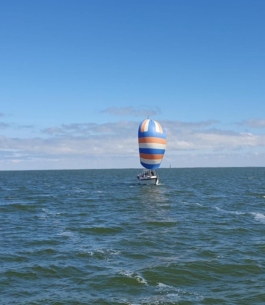 Spinnaker 50m2 11.2 x 6.1, Watersport en Boten, Zeilen en Zeiltoebehoren, 6 meter of meer, Gebruikt, Spinnaker, Ophalen