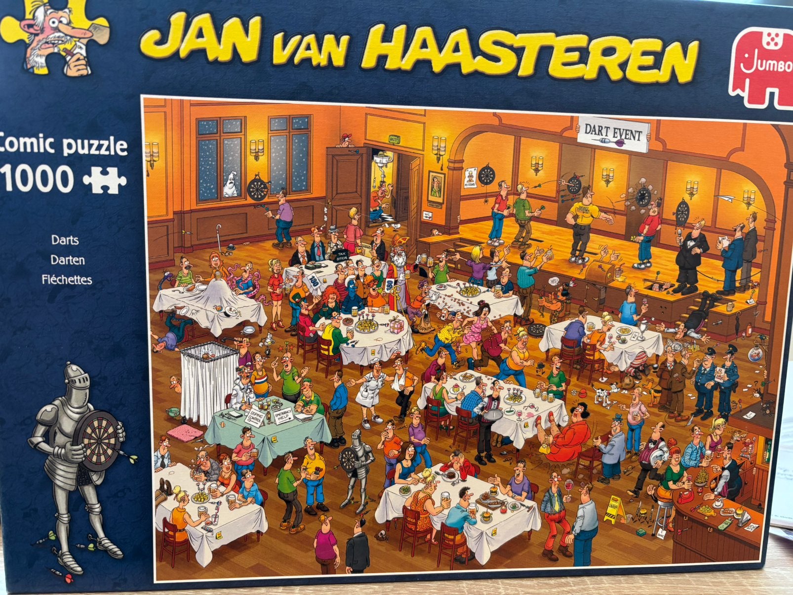 Jan van Haasteren Darten, Hobby en Vrije tijd, Denksport en Puzzels, Ophalen, 500 t/m 1500 stukjes, Zo goed als nieuw