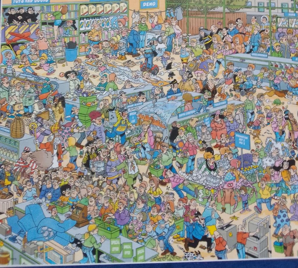 De drogisterij en het park jan van haasteren, Ophalen of Verzenden, 500 t/m 1500 stukjes, Gebruikt, Legpuzzel