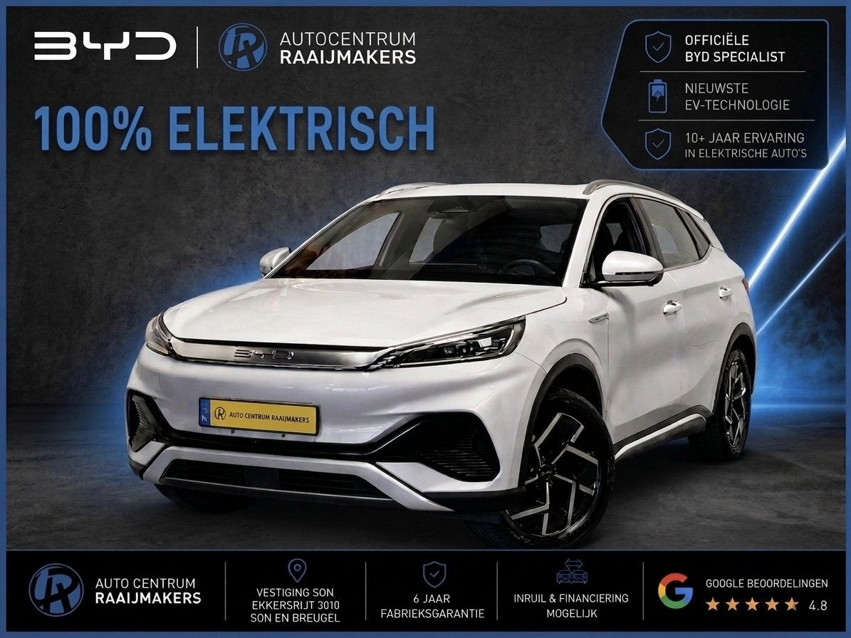 BYD ATTO 3 DESIGN 60 kWh WLTP 420 KM * 45 STUKS OP VOORRAAD*, Auto's, BYD, Gebruikt, Automatische klimaatregeling, Wit, SUV of Terreinwagen