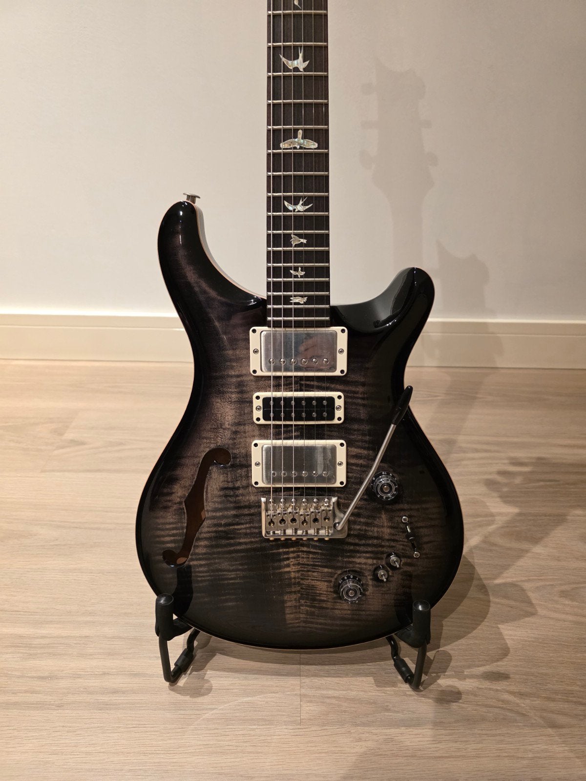 PRS Special Semi-Hollow Charcoal burst, Ophalen, Zo goed als nieuw, Semi-solid body