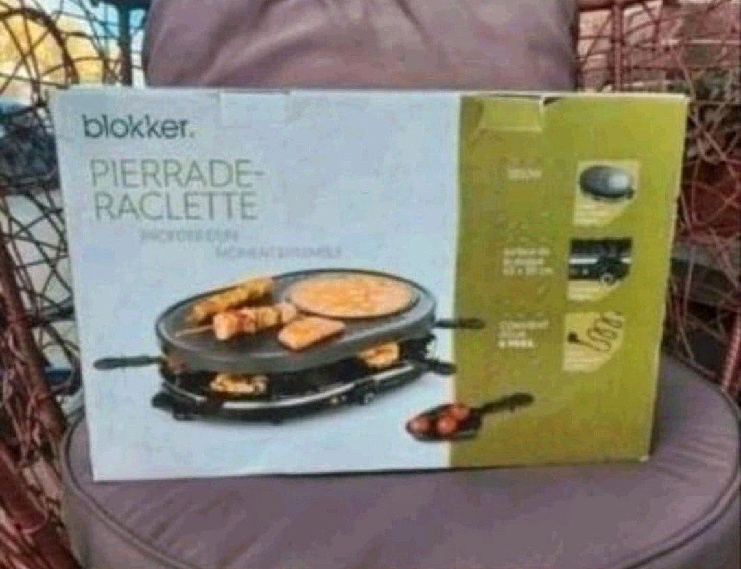 Blokker Pierrade Raclette, Ophalen of Verzenden, Zo goed als nieuw, 4 t/m 7 personen
