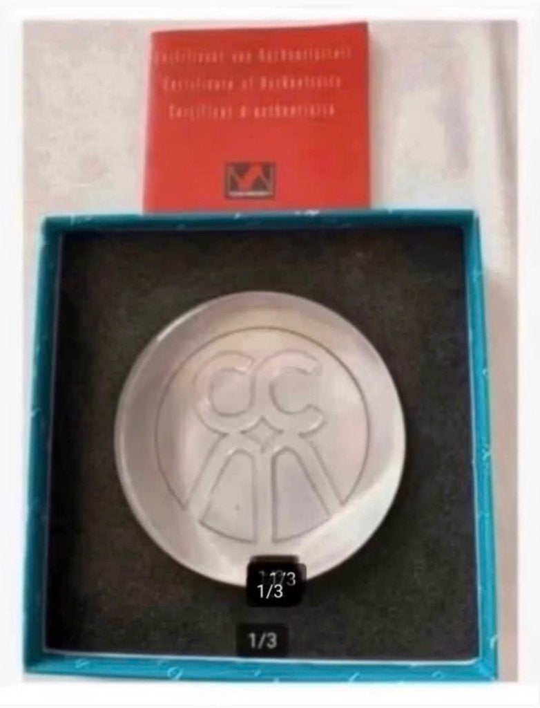 Press papier 8 cm certificaat Object Royal Leerdam Crystal, Ophalen of Verzenden