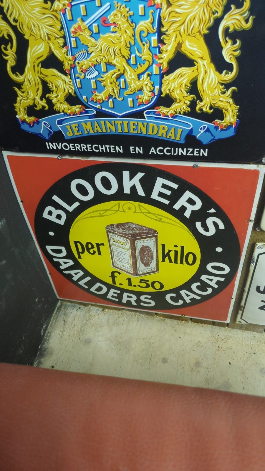 emaille reclamebord te koop/ruil, Ophalen of Verzenden, Gebruikt, Reclamebord