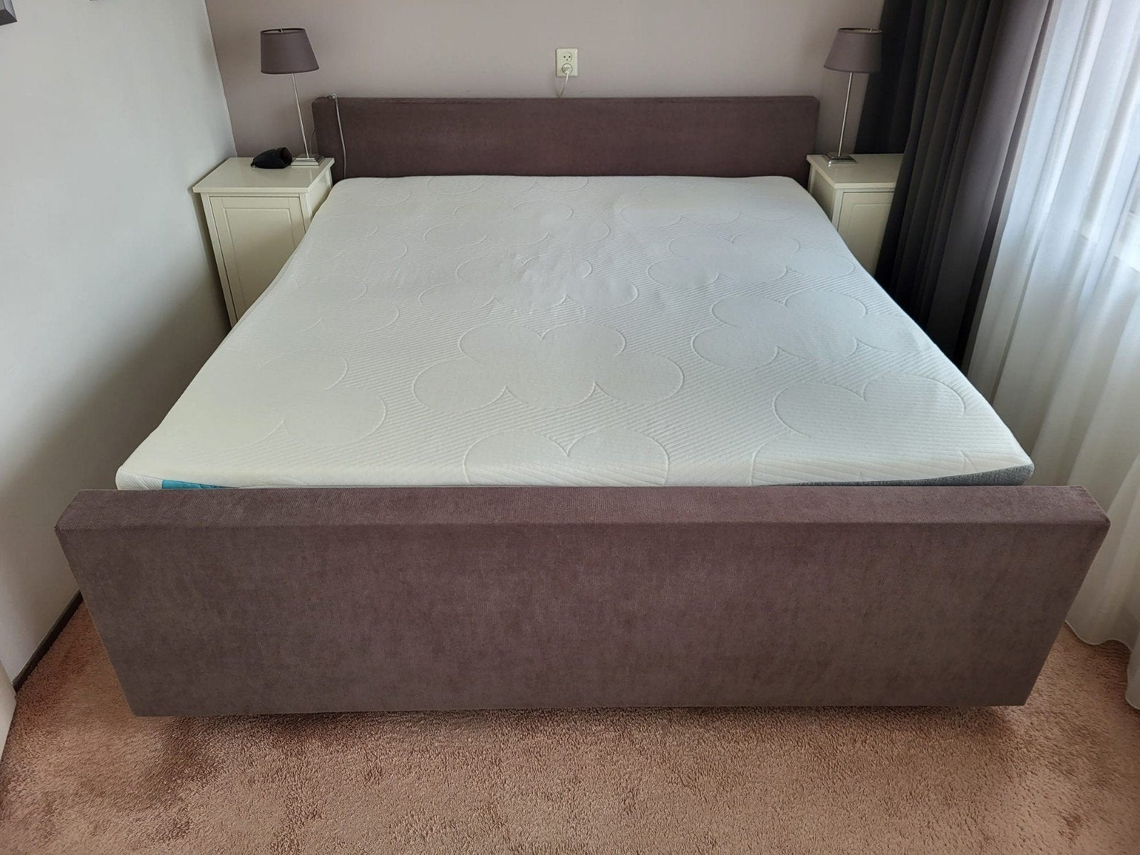 Tweepersoonsbed 180 x 200, Ophalen, Bruin, Tweepersoons, 180 cm