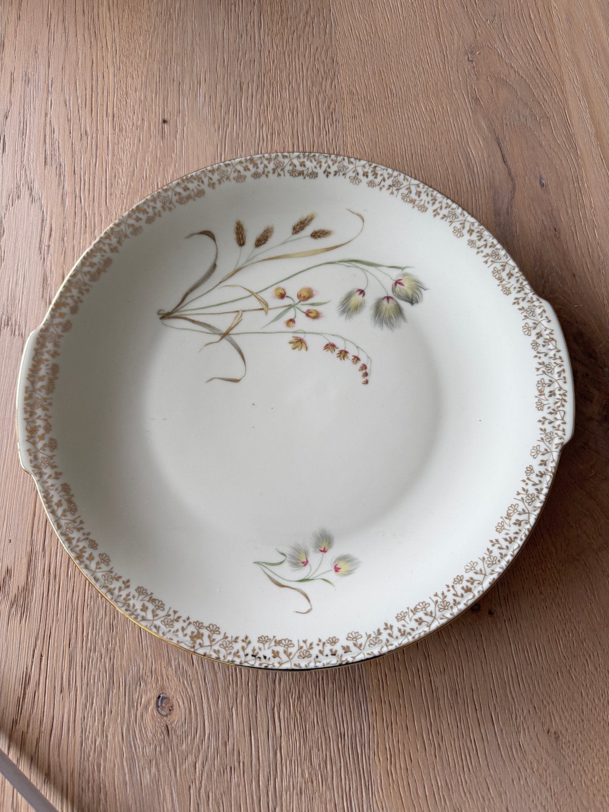 Vintage Bavaria Elfenbein Porzellan schaal met gouden rand, Ophalen