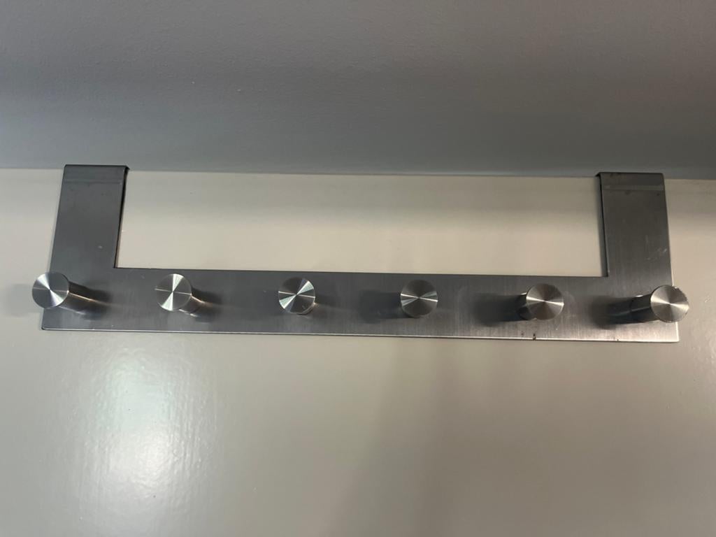 3x IKEA Grundtal deurgarderobe deurhanger RVS, Ophalen, Gebruikt, Overige typen, Minder dan 100 cm