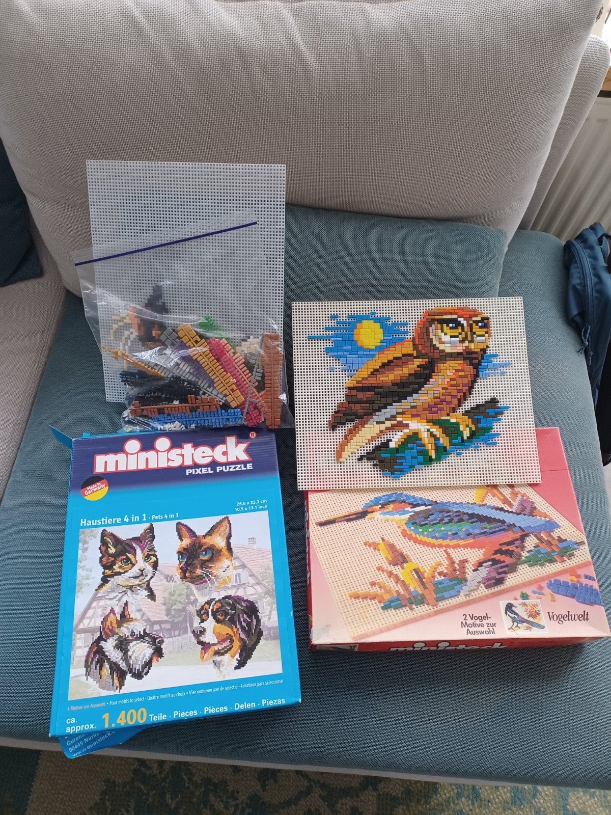 Twee complete Ministeck sets met extra steentjes, Ophalen of Verzenden