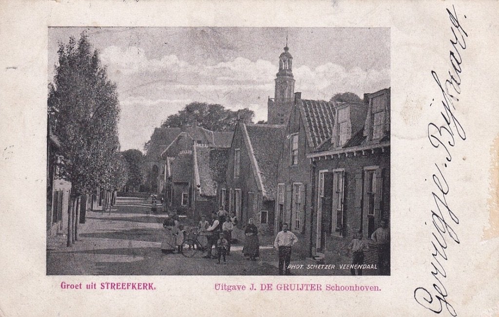 737N Streefkerk, dorpsgezicht 1905, Verzamelen, Ophalen of Verzenden, Voor 1920, Gelopen, Zuid-Holland