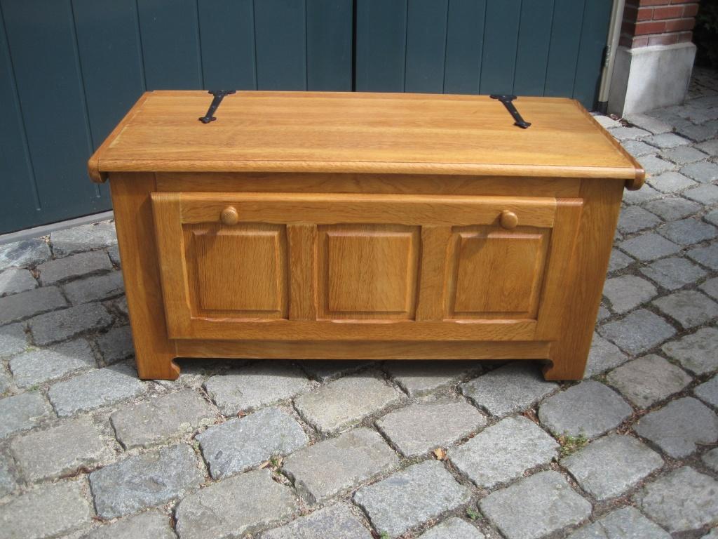 Dekenkist massief eikenhout, Ophalen, Minder dan 50 cm, 100 tot 150 cm, 50 tot 75 cm