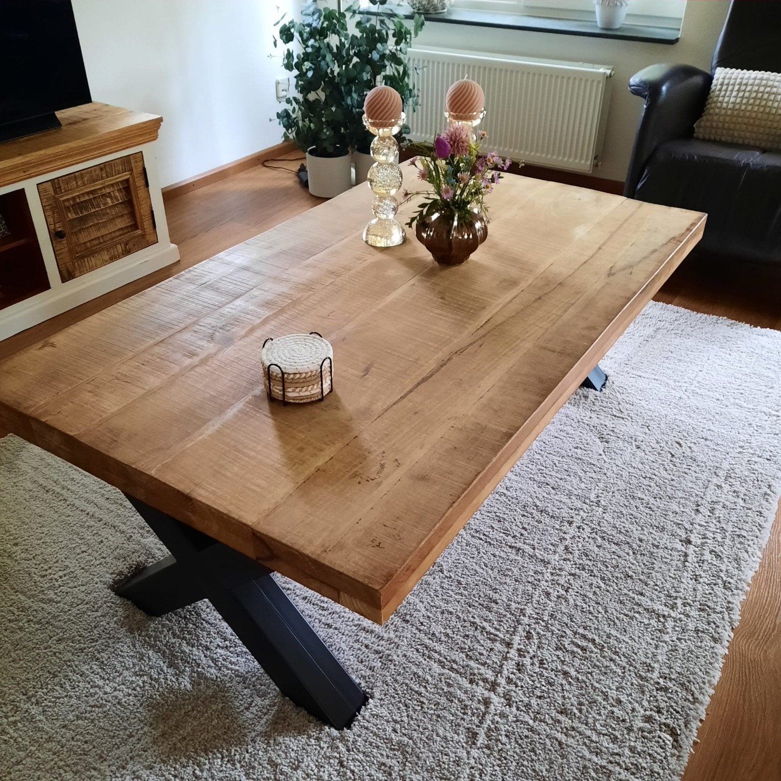 salontafel mangohout 140x80 cm, Ophalen