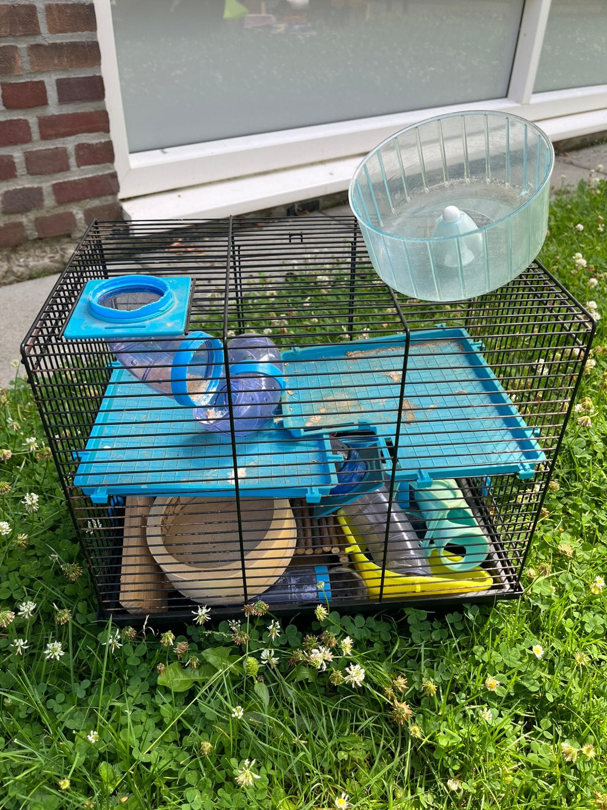 Hamster kooi met veel toebehoren, Kooi, Minder dan 75 cm, Zo goed als nieuw, Hamster