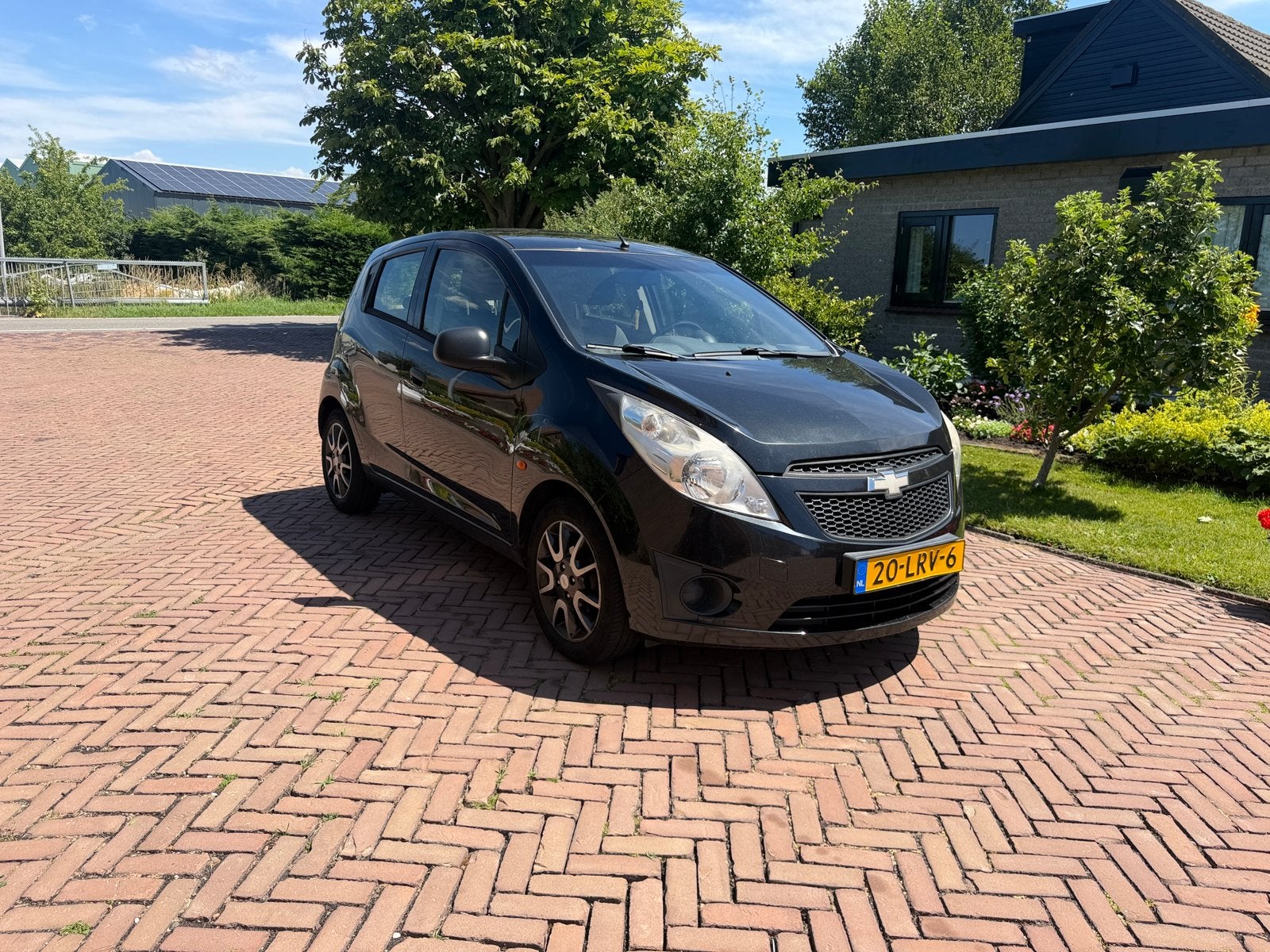Chevrolet Spark 1.0 benzine  2010 Zwart, Auto's, Chevrolet, Voorwielaandrijving, 839 kg, Stof, Zwart