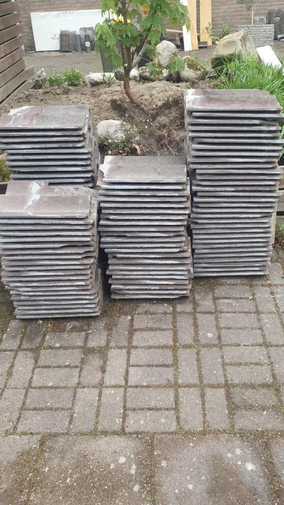 Gebruikte dakpannen, grijs., Doe-het-zelf en Verbouw, Dakpannen en Dakbedekking, Gebruikt, Steen of Klei, Ophalen of Verzenden