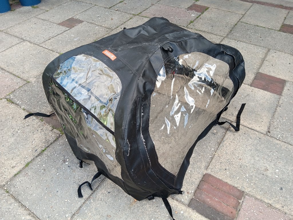 Regentent bakfiets Babboe City (E), Fietsen en Brommers, Fietsen | Bakfietsen, Ophalen, Gebruikt, 4 kinderen of meer, Overige merken