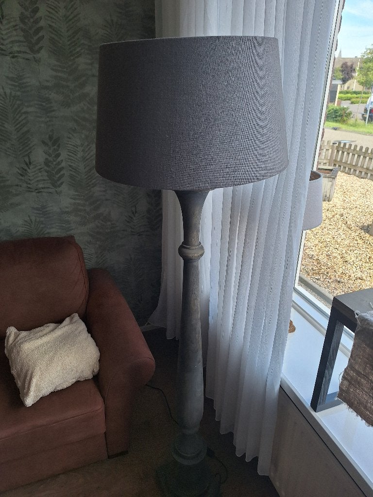 Vloerlamp, Huis en Inrichting, Lampen | Vloerlampen, Ophalen, Zo goed als nieuw, Hout, 150 tot 200 cm