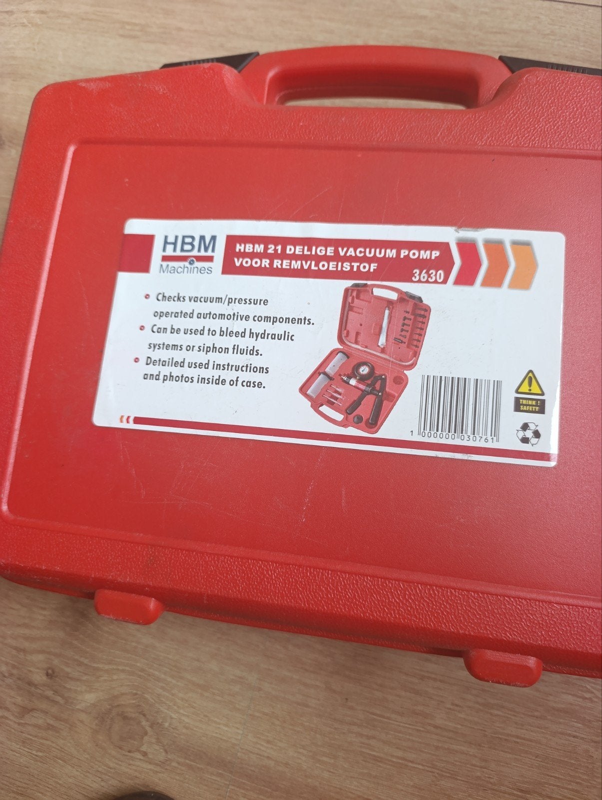 HBM Vacuüm drukpompset ( hand vacuümpomp ), Ophalen of Verzenden, Gebruikt