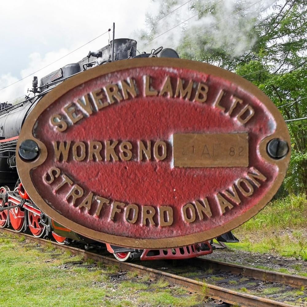 Brons locomotief reclame logo Severn Lamb Ltd. Engeland🚂, Antiek en Kunst, Antiek | Koper en Brons, Ophalen of Verzenden, Brons