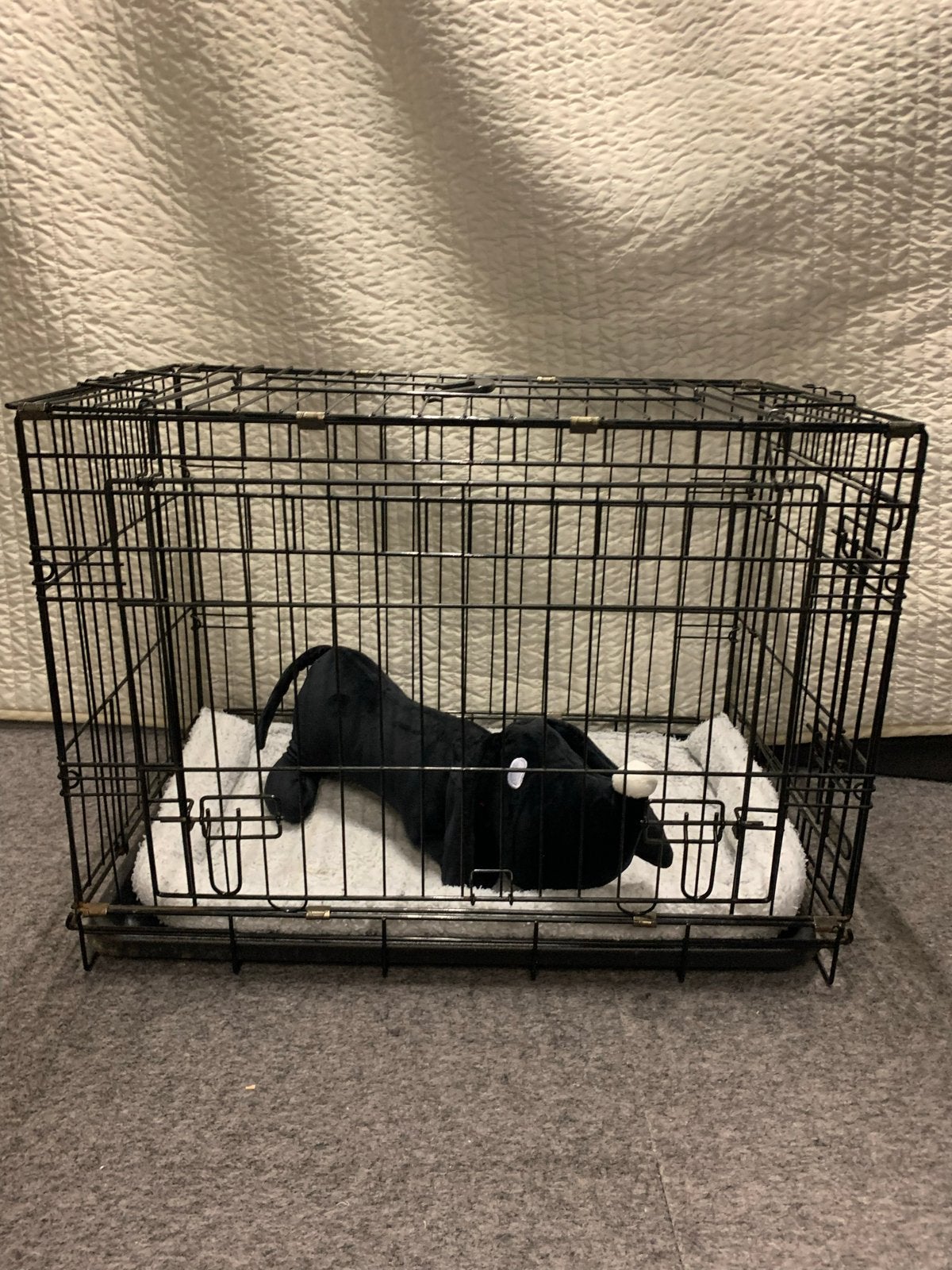 Zwart metalen hondenbench.75x50x50cm, Dieren en Toebehoren, Ophalen, Zo goed als nieuw